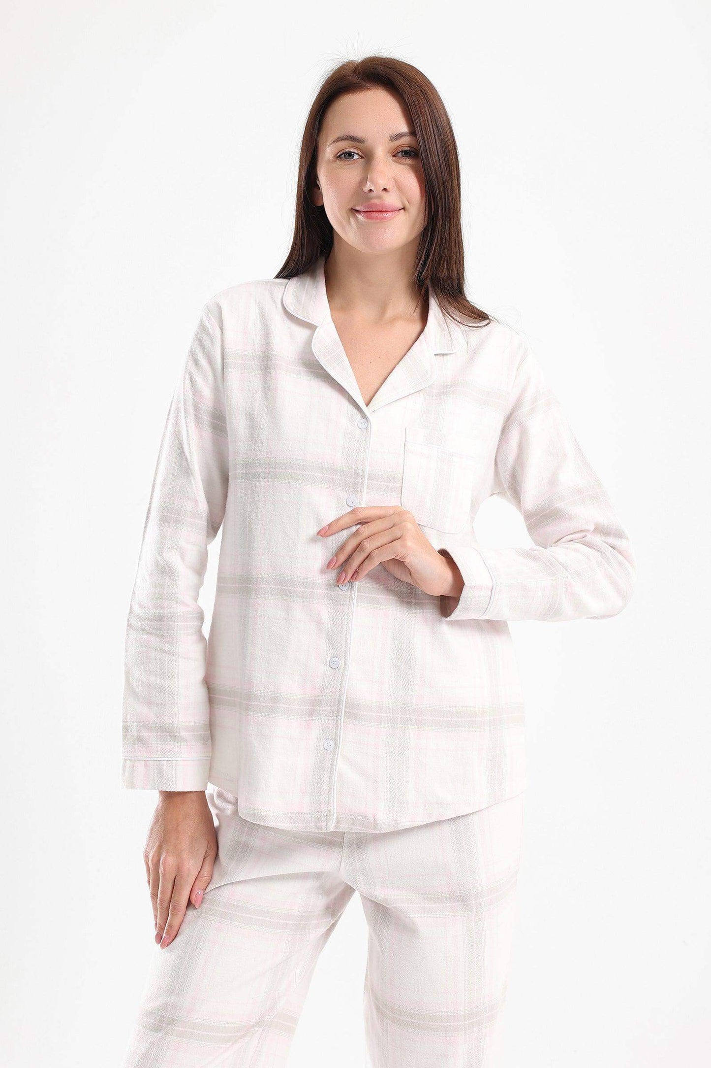 Carina Checkered Long Sleeves Pyjama Set