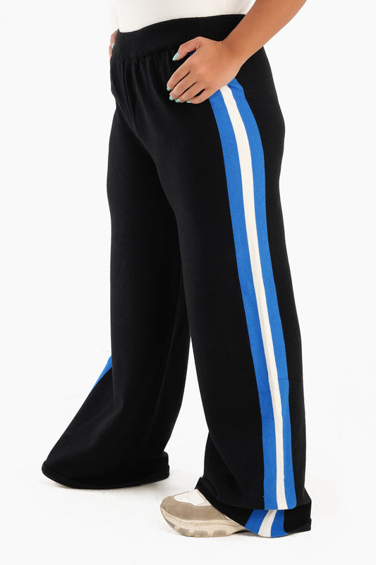 Black Lounge Pants with 2 Side Tapes