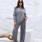 Gray Wool Blend Knitted Pants