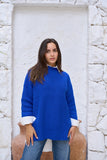 Relaxed Pullover with Folded Cuffs