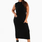 Wool Sleeveless Slim Fit Dress