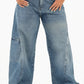 Wide Leg Jeans in Back Flap Pockets