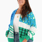 Colorful Dropped Shoulder Cardigan