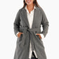 Heather Dark Gray Coat with Tie-Belt