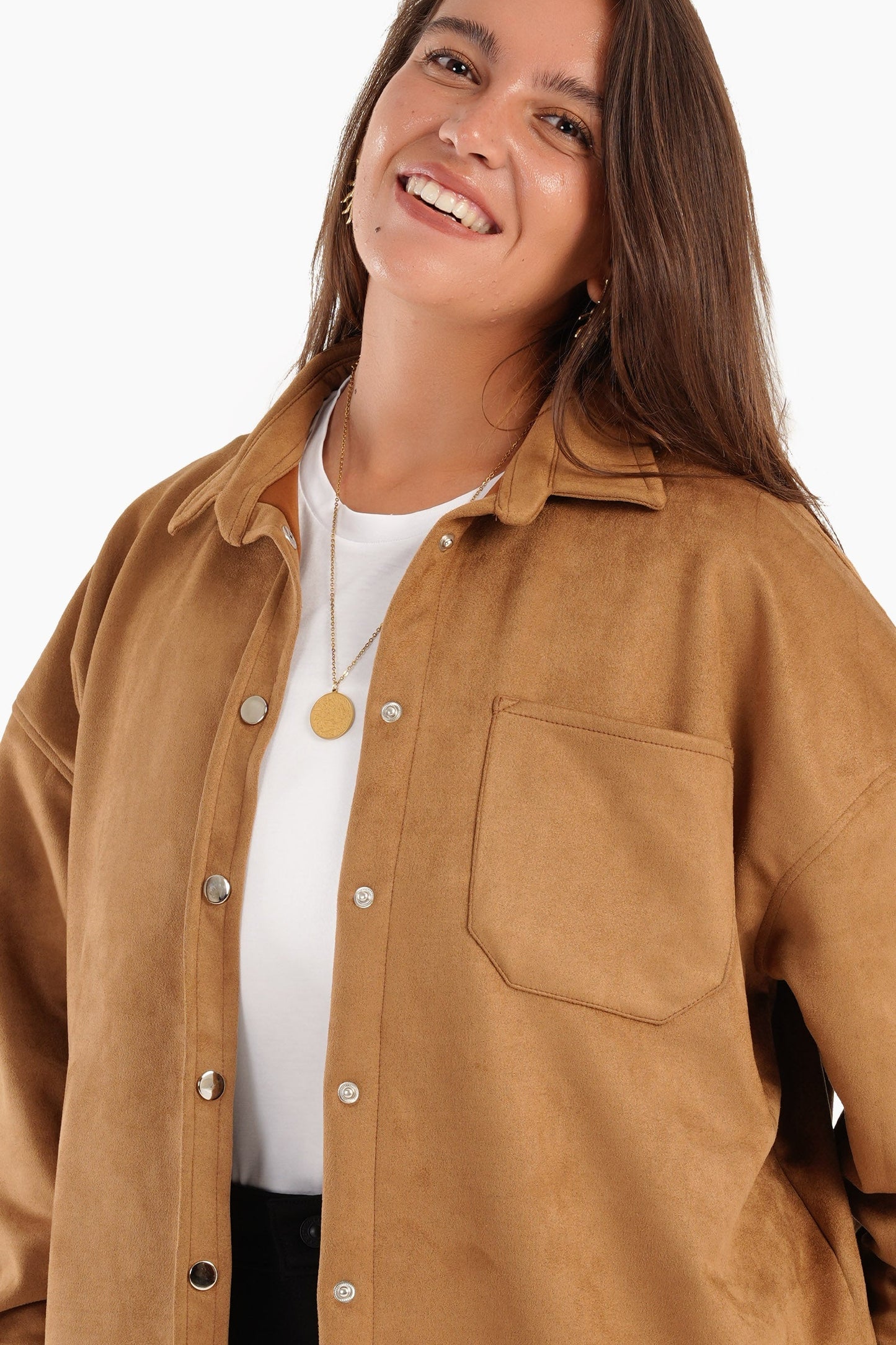 Camel Snap Closure Lounge Shirt