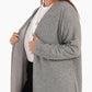 Ribbed Long Open Front Cardigan