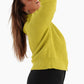 Lime Front Zipper Knitted Sweater