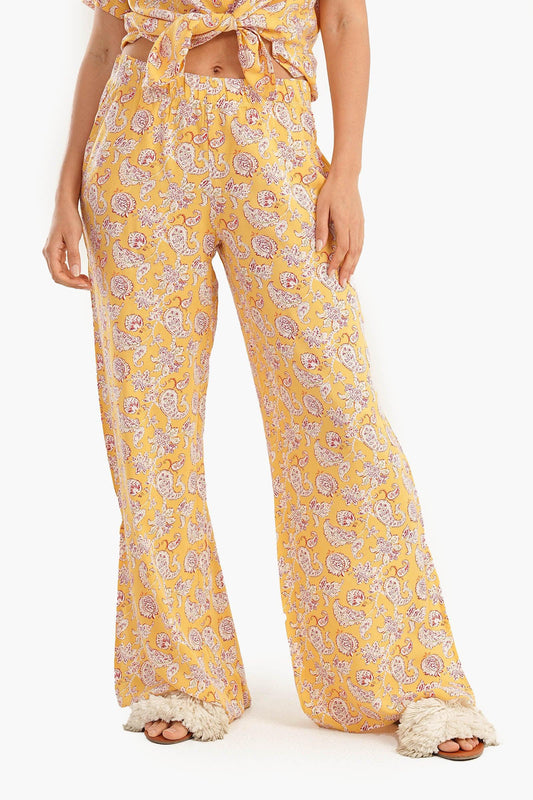 Colored Wide Leg Pyjama Pants