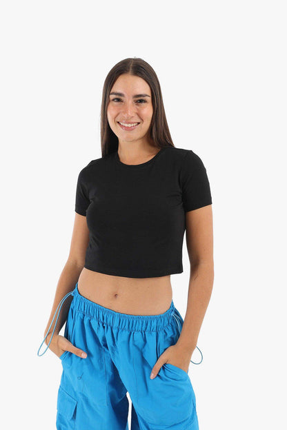 Carina Cotton Basic Crop Top