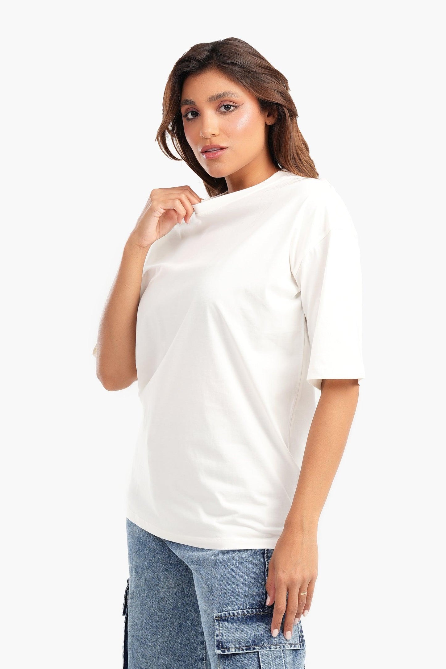 Cotton Relaxed Fit Basic T-Shirt