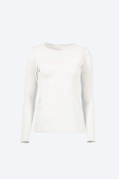 بلوزة قطنية برقبة دائرية