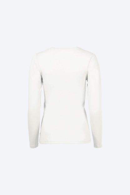 بلوزة قطنية برقبة دائرية