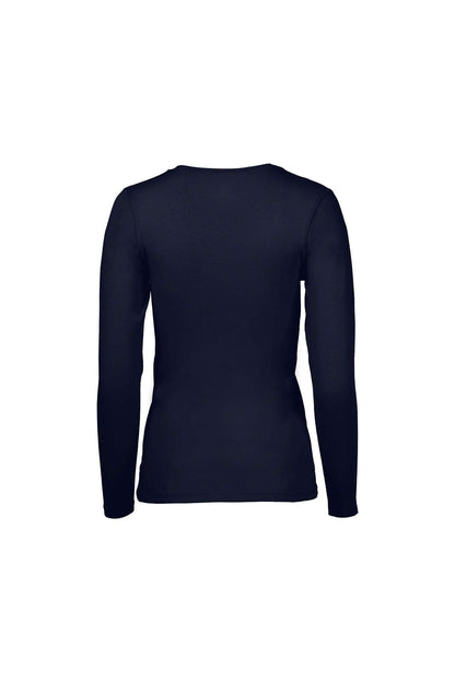 بلوزة قطنية برقبة دائرية