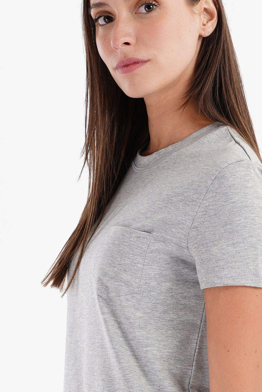 Carina Cotton T-Shirt with Chest Pocket