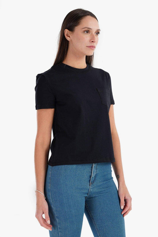 Carina Cotton T-Shirt with Chest Pocket