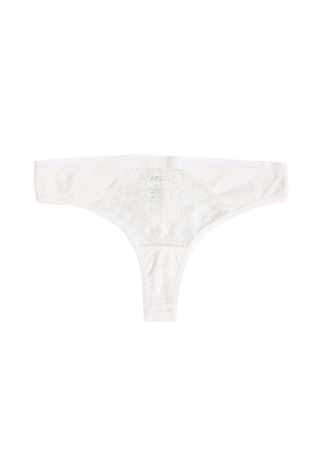 Carina Cotton Thong Panty with Lace