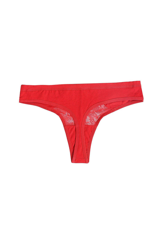 سروال داخلي من القطن مع دانتيل