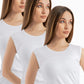 Carina Pack of 3 Crew Neck Seamless Microfiber Sleeveless Top