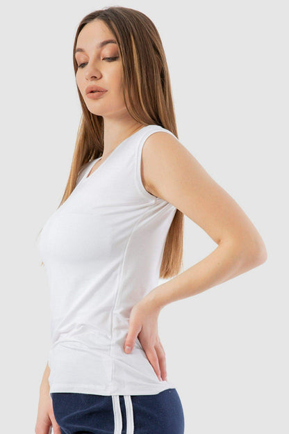 مجموعة من 3 قمصان بدون أكمام مصنوعة من الألياف الدقيقة برقبة دائرية