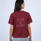 Burgundy Hyper Short Sleeves Training Top