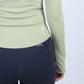 Light Green Blush Elegance Long-Sleeve Active Top