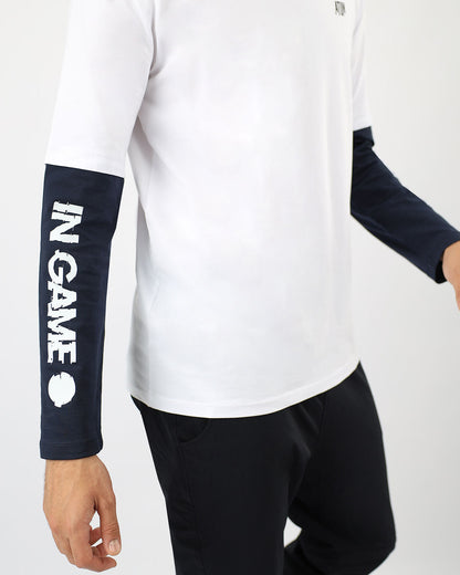 White Long Sleeve Cotton T-Shirt