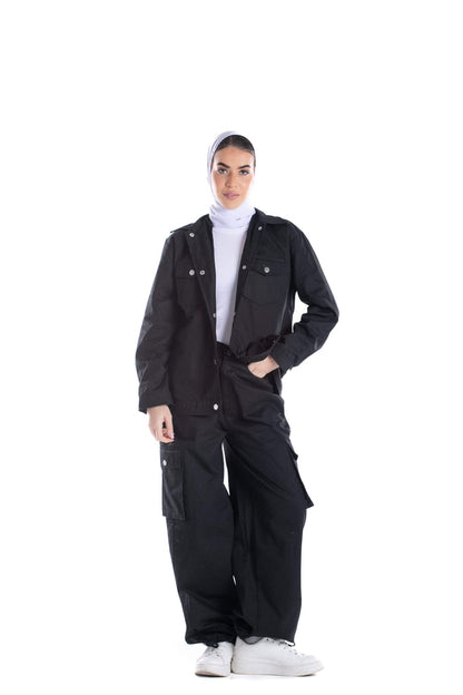 Carina Drawstring Cuffs Parachute Pants