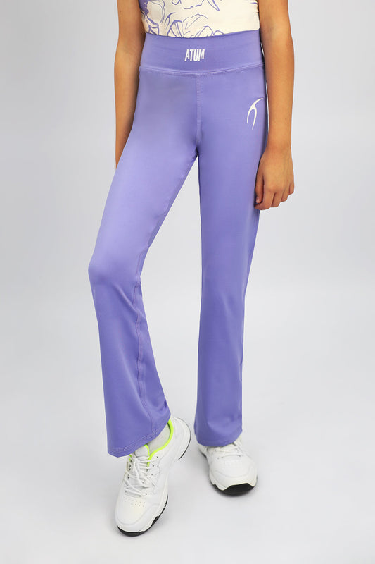 Lavender Basic Wide Leg Leggings for Teen Girls