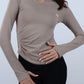 CafÃ© Blush Elegance Long-Sleeve Active Top