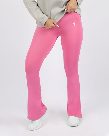 Pink Side Slit Yoga Pants