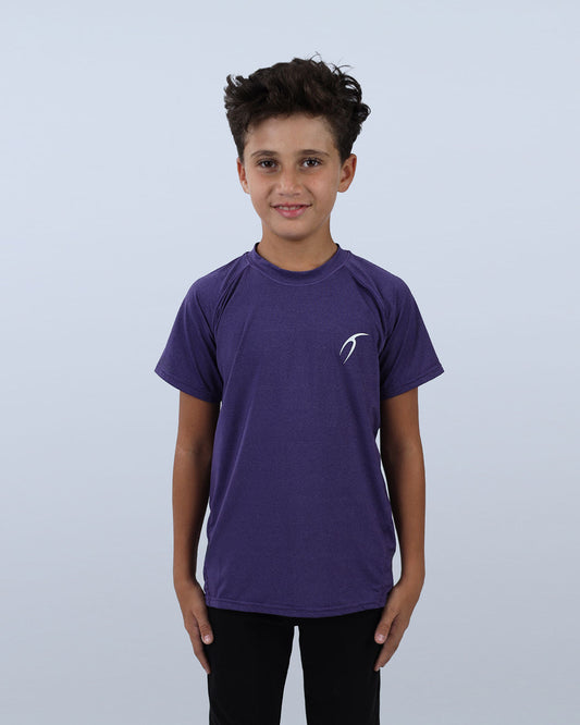 Purple Power-On Sports T-Shirt for Boys