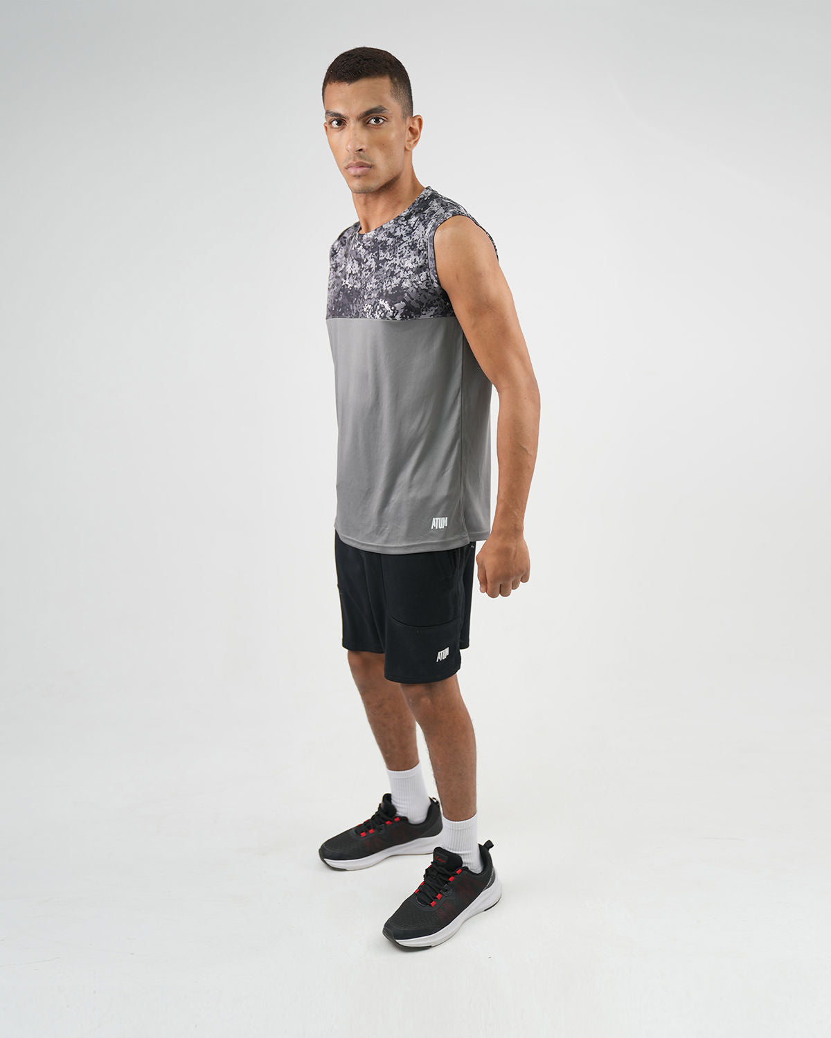 ATUM| Hi-Dri Cut-Off Men's Tank - Gray