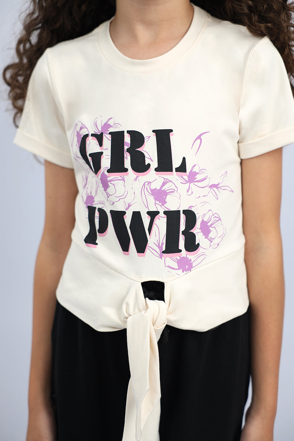 Atum Girl'S Power Tie T-Shirt