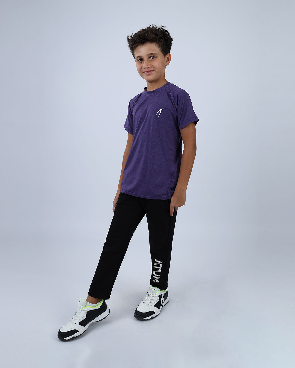 Purple Power-On Sports T-Shirt for Teen Boys