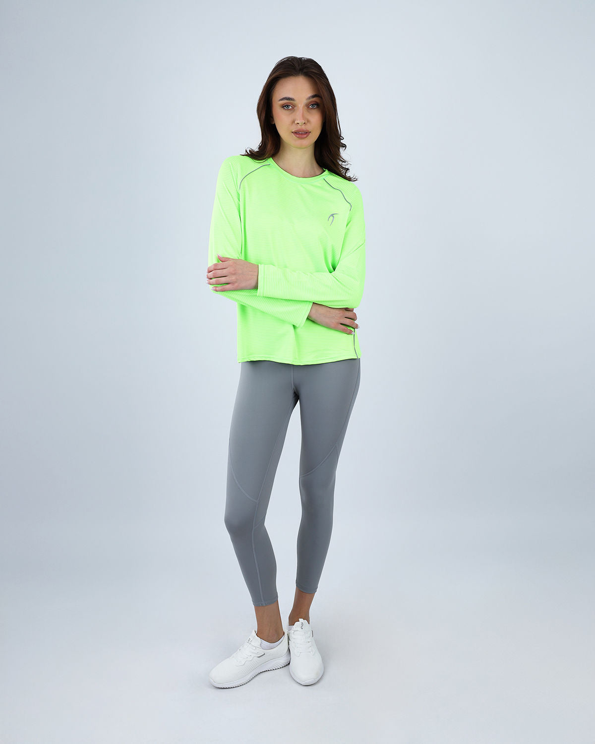 Lime Green Slim Long Sleeve Sports Top