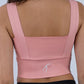 Pink Life Yoga Fitness Sports Bra