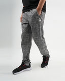 ATUM| Printed Cinchable Hems Men's Pants - Black