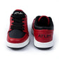 Photo by 𝗔𝗧𝗨ð�— SPORTSWEAR ® on December 26, 2022. May be of red/black lifestyle shoes with atum logo