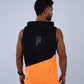 Orange Sleeveless Breathable Hoodie