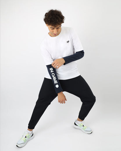 White Long Sleeve Cotton T-Shirt