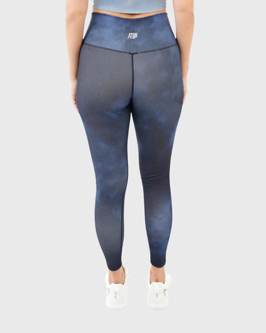 ATUM| Yoga Printed Women's Leggings - Navy