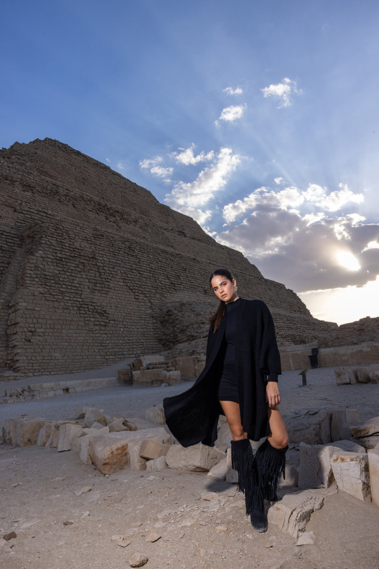 Knitted Loose Fit Poncho