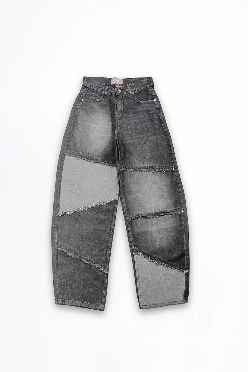 Dark Gray Pixie Baggy Denim