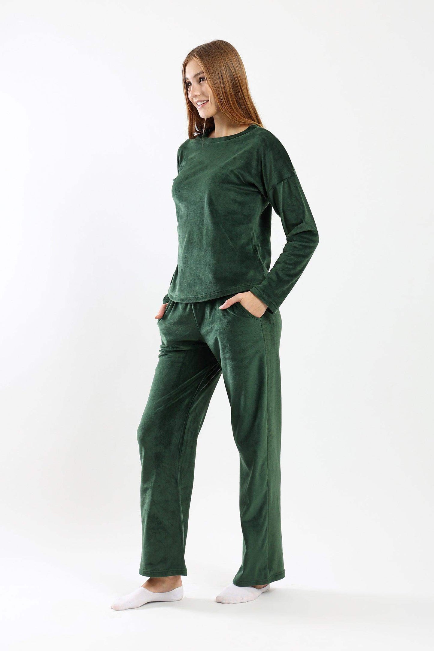 Carina Fleece Solid Pyjama Set