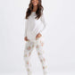 Carina Floral Pyjama Set with Plain Top