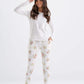 Carina Floral Pyjama Set with Plain Top