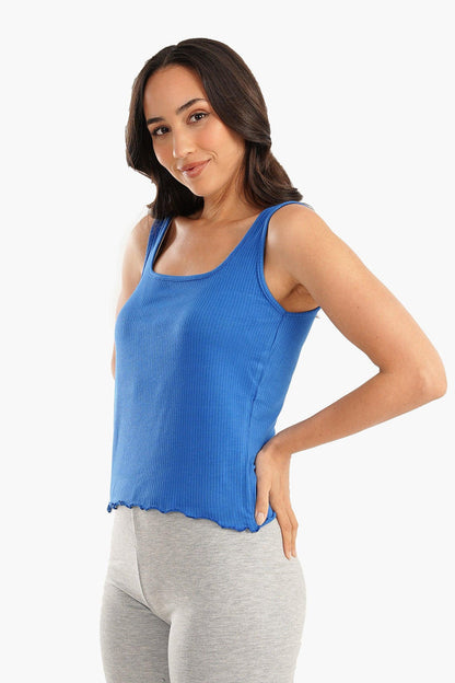 قميص بيجامة بحاشية مكشكشة