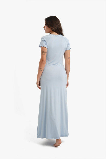 Frilled Short Sleeves Nightgown - Carina - ??√É¬¢√¢‚Äö¬¨√¢‚Äû¬¢????????√É∆í√Ç¬±??√É¬Ø√Ç¬ø√Ç¬Ω√É∆í√Ç¬ø??√É‚Ä†√¢‚Ç¨‚Ñ¢?√É∆í√Ç¬ø????