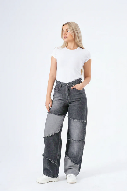Dark Gray Pixie Baggy Denim