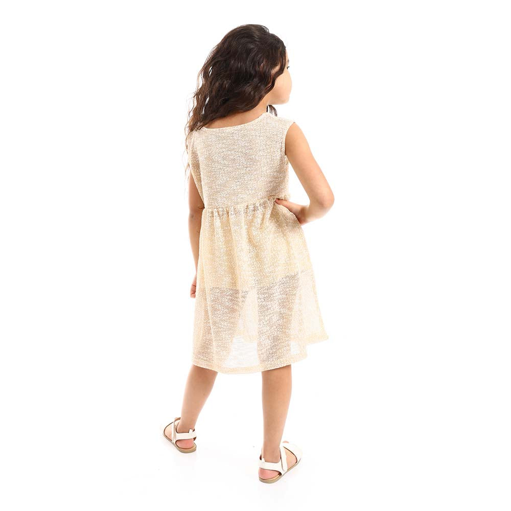 Girls Round Neck Slip-on Dress
